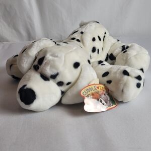 Commonwealth 2000 Dalmatian Plush Dog Stuffed Animal Black & White Spotted 14"